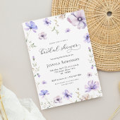 Invitation Lavande Violet Violet Floral Fête des mariées de p