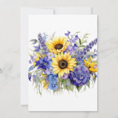 Invitation Lavande violette avec Tournesols Enregistrer la ca (Dos)