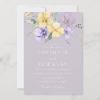Lavande violette et Mariage floral jaune