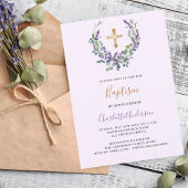 Invitation Lavande violette fleurie verdure fille traverser B