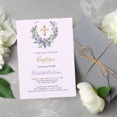 Invitation Lavande violette fleurie verdure fille traverser B
