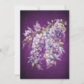 Invitation Lavande Violette Wisteria Parties scintillant Coup (Dos)