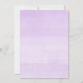 Invitation Lave florale pourpre de Quinceanera lilas (Dos)