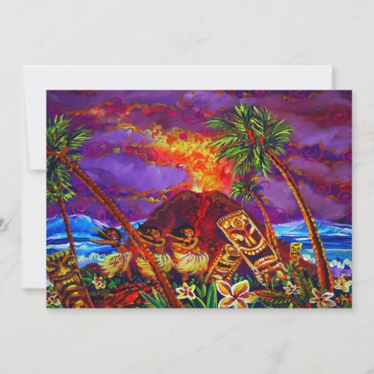 Invitation Lave heureuse de danse polynésienne d'invitations (Devant)