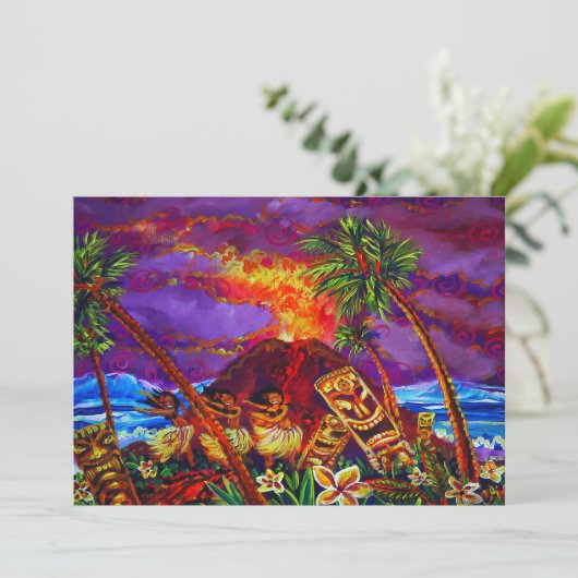 Invitation Lave heureuse de danse polynésienne d'invitations (Debout devant)