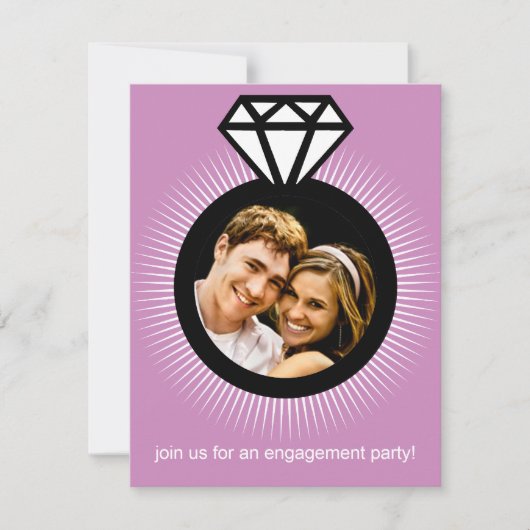 Invitation Lavendar la partie de fiançailles de photo (Devant)