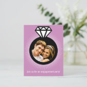 Invitation Lavendar la partie de fiançailles de photo (Debout devant)