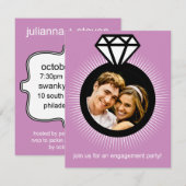 Invitation Lavendar la partie de fiançailles de photo (Devant / Derrière)