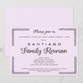 Invitation Lavendar ou toute couleur Famille de réunion Invit (Devant / Derrière)