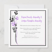 Invitation Lavender and Black Floral Reception Only | (Devant)