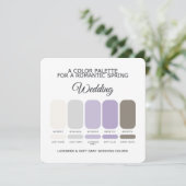 Invitation Lavender and Soft Gray Wedding Color Palette Card (Debout devant)