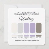 Invitation Lavender and Soft Gray Wedding Color Palette Card (Dos)