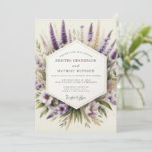 Invitation Lavender Artistic Wildflower Wedding (Debout devant)