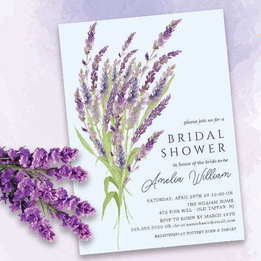 Invitation Lavender Bliss Bridal Shower
