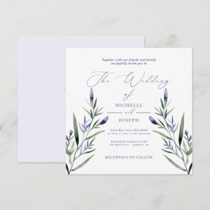 Invitation Lavender Bliss Elegant Mariage aquarelle