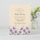 Invitation Lavender Bloom Fleur sauvage Bachelorte Party (Debout devant)