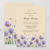Invitation Lavender Bloom Fleur sauvage Bachelorte Party (Devant / Derrière)