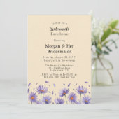 Invitation Lavender Bloom Fleur sauvage Bridesmaigre Déjeuner (Debout devant)