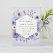 Invitation Lavender Bloom Meadow Wedding (Debout devant)