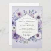 Invitation Lavender Bloom Meadow Wedding (Devant / Derrière)
