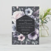 Invitation Lavender Bloom Moody Romance Wedding (Debout devant)