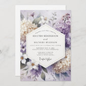 Invitation Lavender Blossom Floral Wedding (Devant / Derrière)