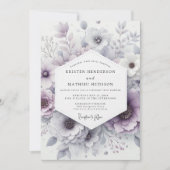 Invitation Lavender Blossom Romance Wedding (Devant)
