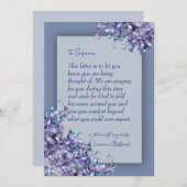 Invitation Lavender Blue Spring Lilacs Sympathy Card (Devant / Derrière)