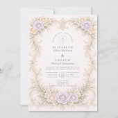 Invitation Lavender Blush Baroque Garden Wedding (Devant)
