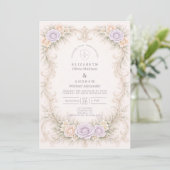 Invitation Lavender Blush Baroque Garden Wedding (Debout devant)