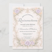 Invitation Lavender Blush Baroque Quinceañera (Devant)