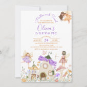 Invitation Lavender Boho Fleur sauvage Fairy Anniversaire (Devant)