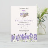 Invitation Lavender Book Nouveau chapitre commence la Fête de (Debout devant)