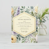 Invitation Lavender Botanical Bloom Wedding (Debout devant)
