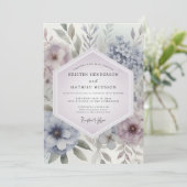 Invitation Lavender Botanical Romance Wedding (Debout devant)