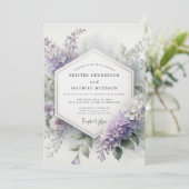 Invitation Lavender Botanical Whimsy Wedding (Debout devant)
