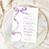 Invitation Lavender Bow Sweet Little Girl Baby shower