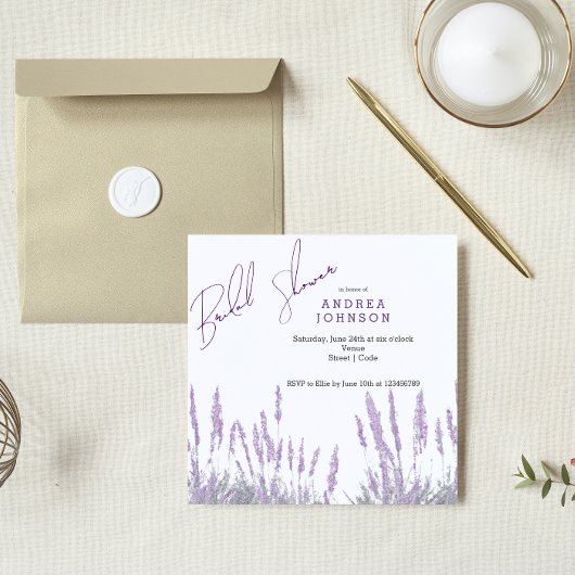Invitation Lavender Bridal Shower