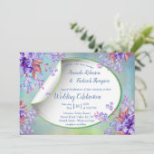 Invitation Lavender Burgundy Mariage (Debout devant)