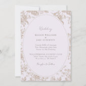 Invitation Lavender Chinoiserie Mariage élégant (Devant)