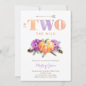 Invitation Lavender Citrouille Boho Girl 2e fête d'anniversai (Devant)