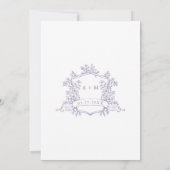 Invitation Lavender Classic Floral Frame Wedding (Dos)