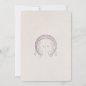 Invitation Lavender Daisy Numéros de tableau Art Nouveau Vint (Dos)