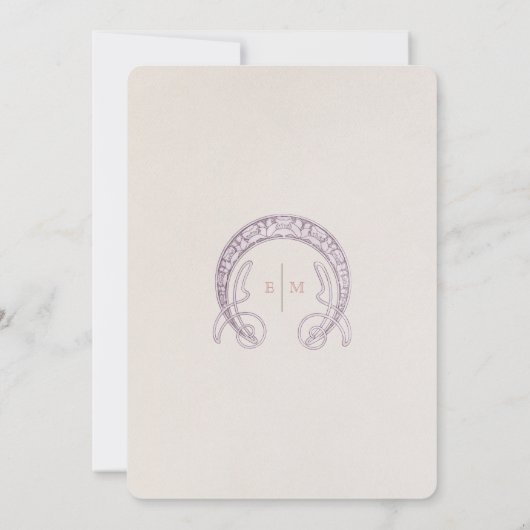 Invitation Lavender Daisy Numéros de tableau Art Nouveau Vint (Dos)