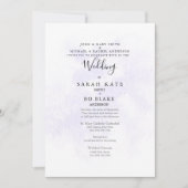 Invitation Lavender Deux Parents Deux Lieux Mariage (Devant)