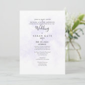 Invitation Lavender Deux Parents Deux Lieux Mariage (Debout devant)