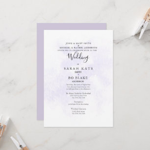 Invitation Lavender Deux Parents Deux Lieux Mariage