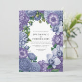 Invitation Lavender Dusk, Periwinkle Smoke & Frosted Bluebell (Debout devant)