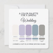 Invitation Lavender & Dusty Blue Spring Wedding Palette Card (Dos)