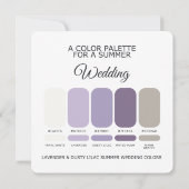 Invitation Lavender Dusty Lilac Summer Wedding Palette Card (Dos)
